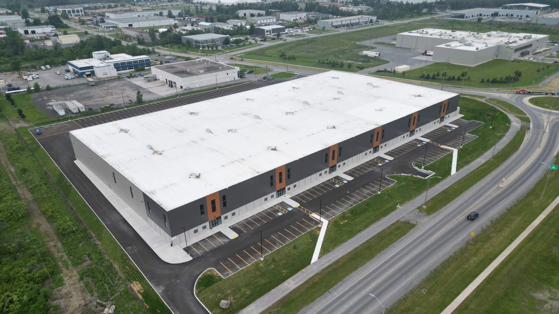1259 Centennial Drive Kingston aerial view of industrial warehouse
